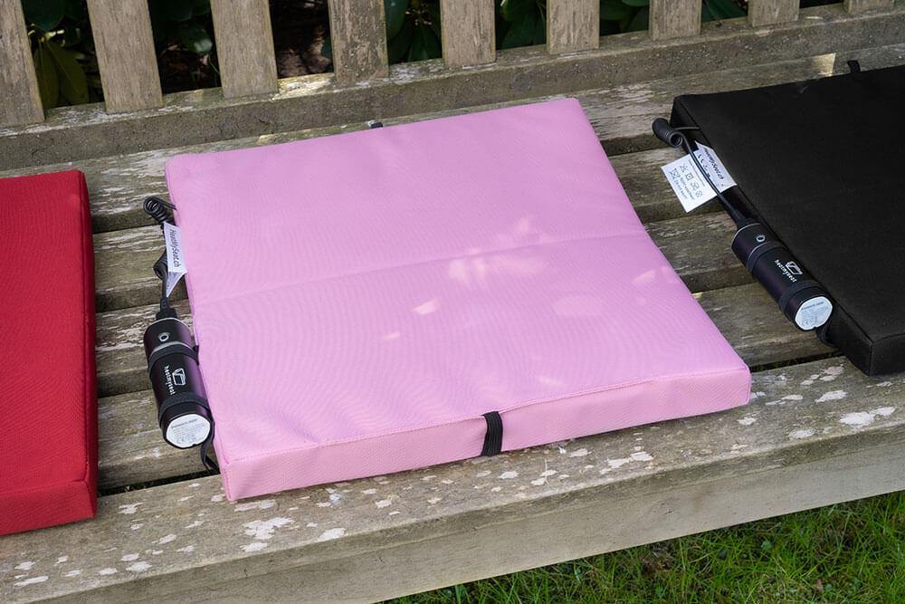 pink heating pad for outdoor